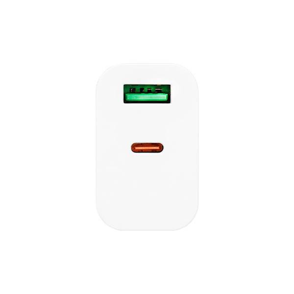 LVT ŁADOWARKA QUICK CHARGE 20W 1xUSB-C+1xUSB-A BIA