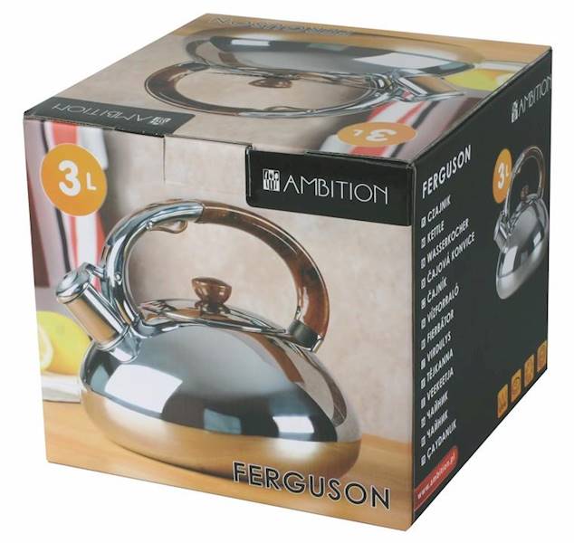 AMBITION CZAJNIK 2,5L RĄCZKA IMIT. DREWNA 37214