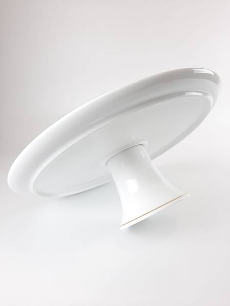 TORTOWNICA PATERA BIAŁA + ZŁOTA OBWÓDKA 31 x 10,5 cm 0001 BOGUCICE