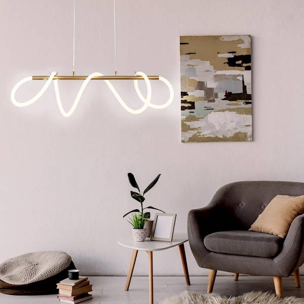GOLDLUX EMMA LAMPA WISZ.LED 4000K 38W 327987 ZŁOTA