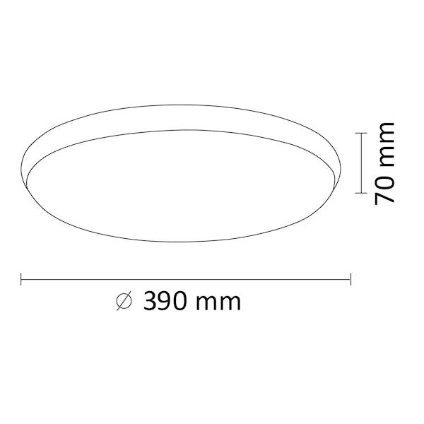 GOLDLUX PLAFON KERN 40cm 24W 2500lm 4000K ZŁOTY