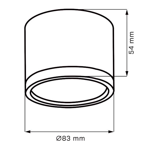 GOLDLUX MIRELLA TUBA 1xGX53 4000K 328106 CZARNA