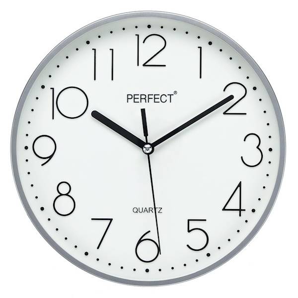 VOL.ZEGAR ŚCIENNY PERFECT FX-5814 FI22,5CM BIAŁY