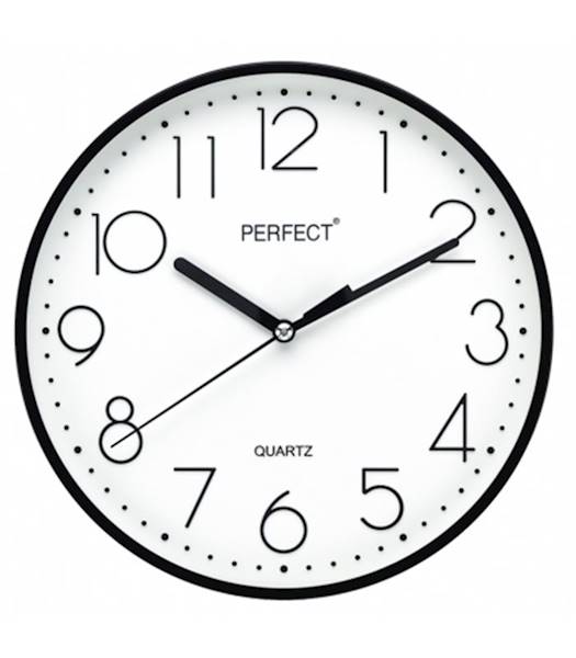 VOL.ZEGAR ŚCIENNY PERFECT FX-5821 FI27,5CM CZARNY