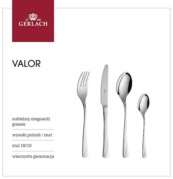 GERLACH VALOR 58CP KPL.24 SZTUĆCÓW W PUDEŁKU