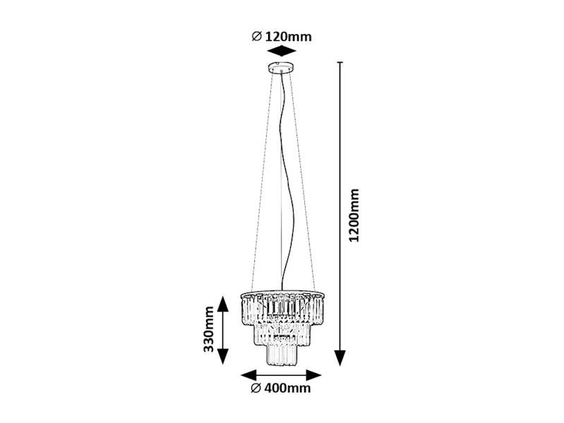 LAMPA WISZĄCA ELOISA 3xE27 CZARNA 72265 RABALUX