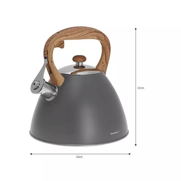 KLAUSBERG CZAJNIK METAL 3L KB7297 SZARY MATOWY