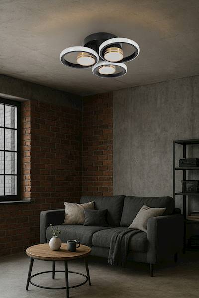 SMART PLAFON LED DG001/3+3 68W 3CCT 7251 CZAR/ZŁ.