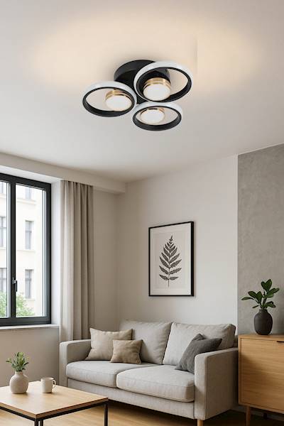 SMART PLAFON LED DG001/3+3 68W 3CCT 7251 CZAR/ZŁ.