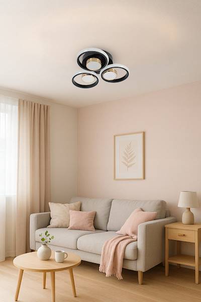 SMART PLAFON LED DG001/3+3 68W 3CCT 7251 CZAR/ZŁ.