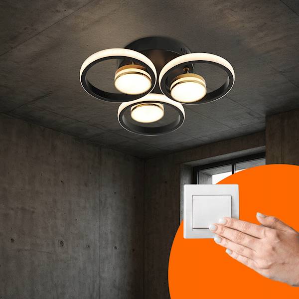 SMART PLAFON LED DG001/3+3 68W 3CCT 7251 CZAR/ZŁ.