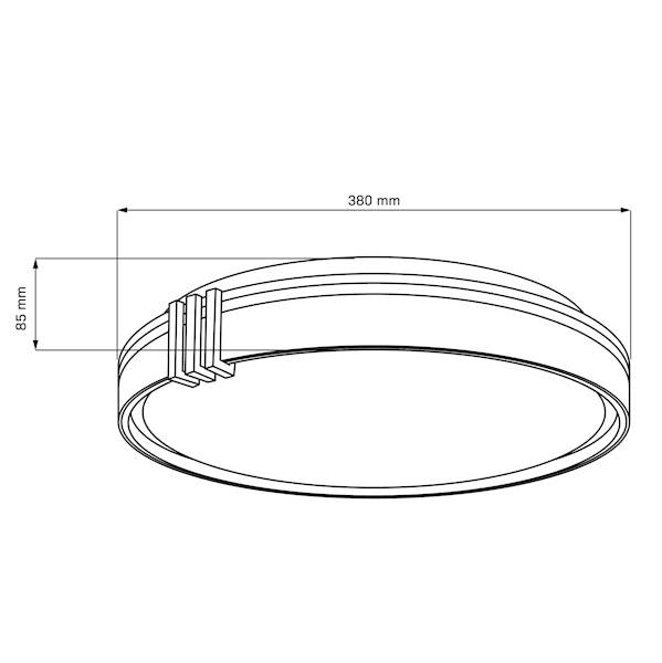 GOLDLUX PLAFON LED ARLETTA40 48W 328847+PILOT CCT 