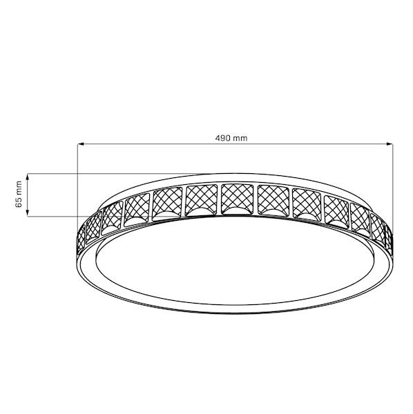 GOLDLUX PLAFON LED NINA50 72W 328823+PILOT CCT 
