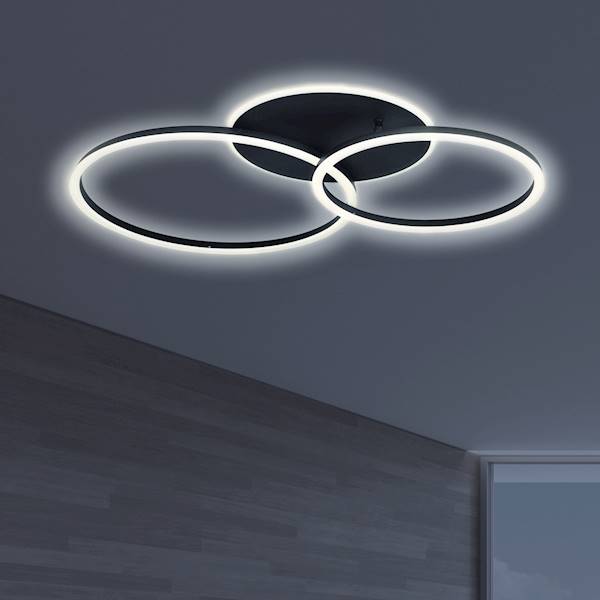 GOLDLUX LAMPA SUFITOWA LED ROMAN 3 51W 328236 CZARNA