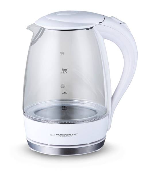 ESPERANZA CZAJNIK SALTO SZKŁO EKK011W 1,7L BIAŁY