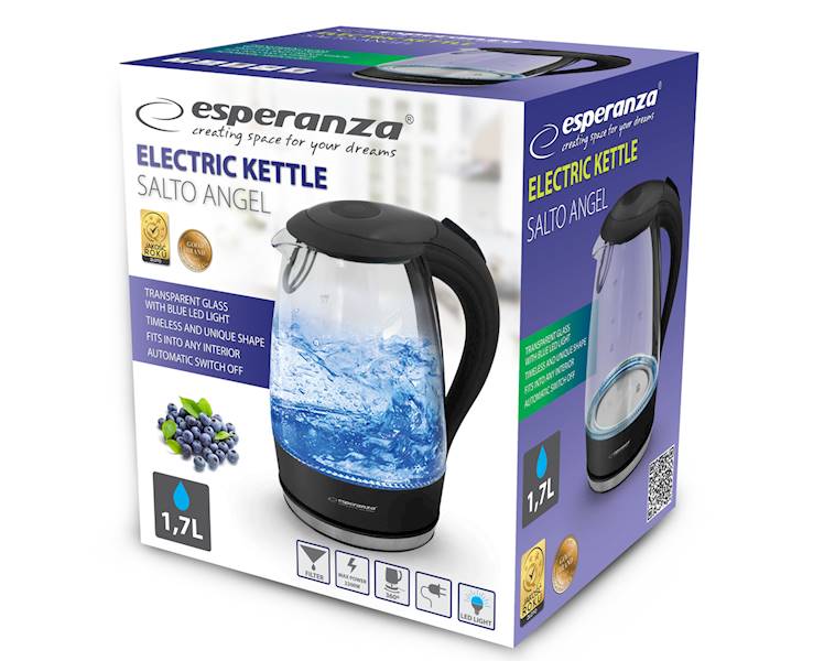 ESPERANZA CZAJNIK SALTO SZKŁO EKK011K 1,7L CZARNY