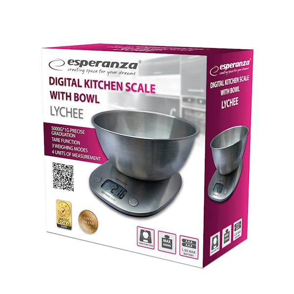 ESPERANZA WAGA KUCHENNA.CYFR.LYCHEE EKS008 INOX