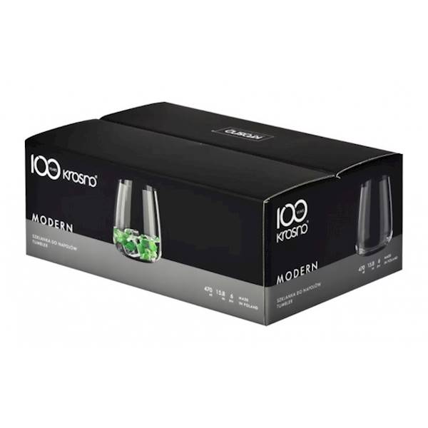 KROSNO MODERN 6 SZKLANEK DO NAPOJÓW 470ml