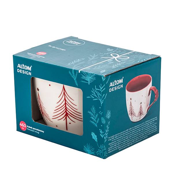 AM.KUBEK CHOINKA CZERWONA 460ml DEK.NA UCHU