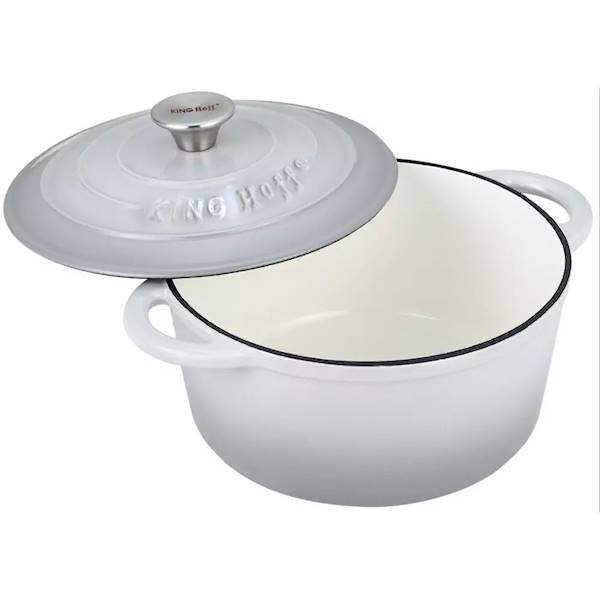 KINGHOFF ŻELIWNY GARNEK EMALIA 21cm KH1520 SZARY