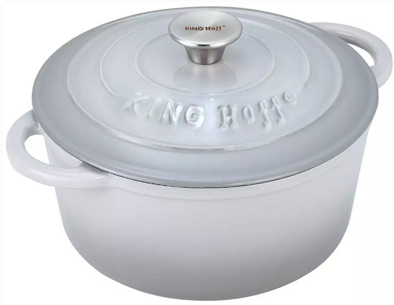 KINGHOFF ŻELIWNY GARNEK EMALIA 21cm KH1520 SZARY