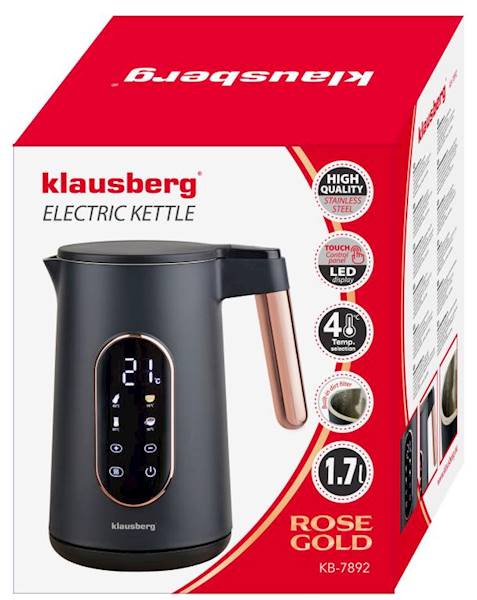 KLAUSBERG CZAJNIK ELEKT. 1,7L CZARNO/RÓŻ KB7892