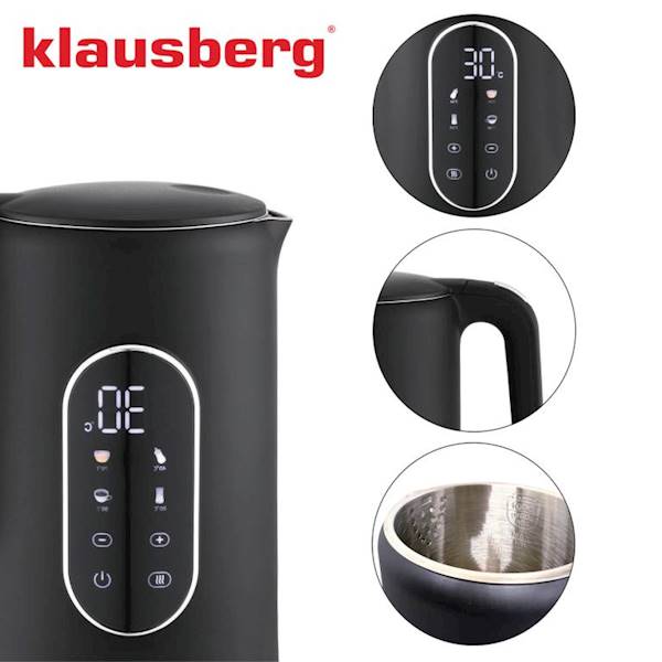 KLAUSBERG CZAJNIK ELEKT. 1,7L CZARNO/CHROM KB7891