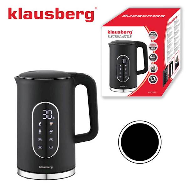 KLAUSBERG CZAJNIK ELEKT. 1,7L CZARNO/CHROM KB7891