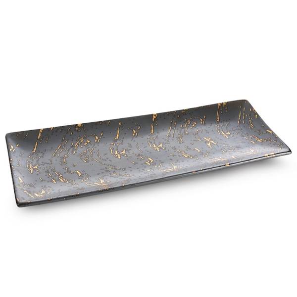 PATERA ARIELA 38x14x4cm 459596 GRAFIT+ZŁOTO EUROFIRANY