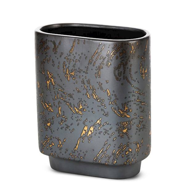 WAZON ARIELA 19x10x23cm 459595 GRAFIT+ZŁOTO EUROFIRANY