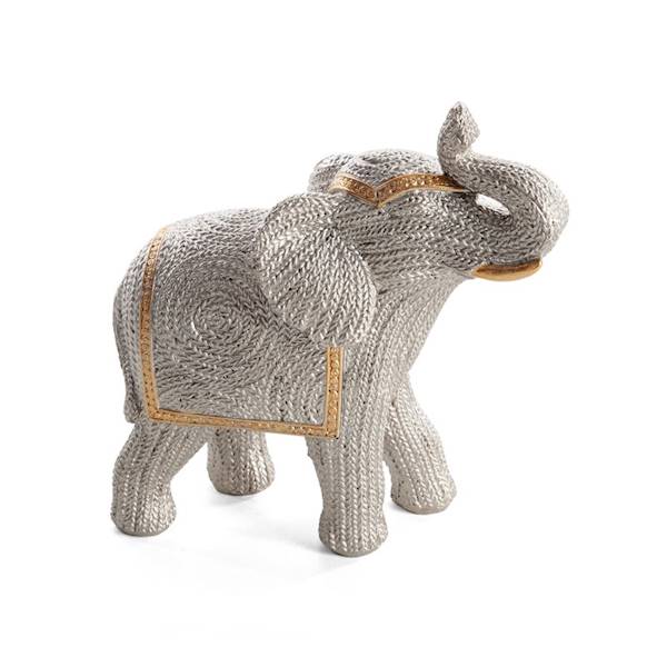 EU.FIGUR. VALERI/2/FIG/3 13x6x14 478775 SŁOŃ SREB.