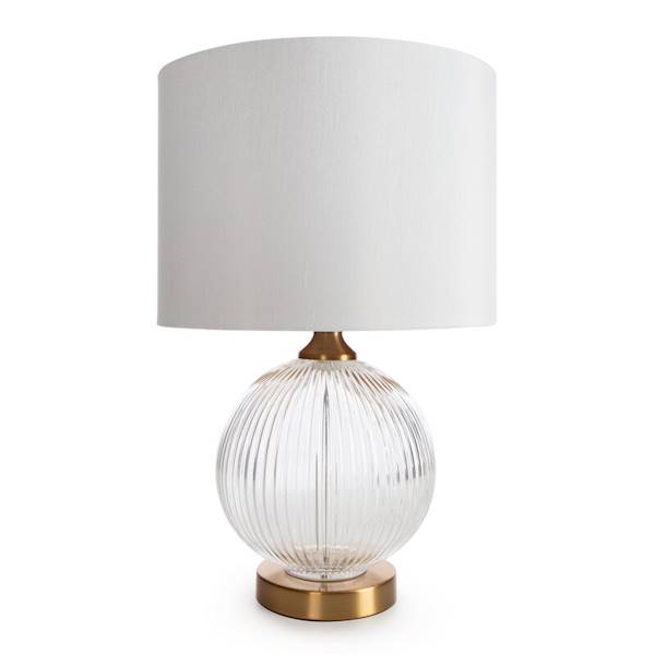 EU.LAMPA IVY/LAM/01 31x22x45 478966+ABAŻ.BIAŁA+ZŁ.
