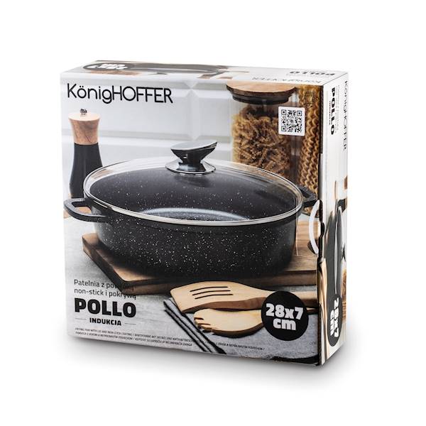 KONIGHOFFER PATELNIA POLLO+SZKLANA POKRYWA 28x7cm TADAR