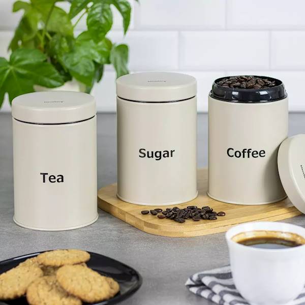 KLAUSBERG 3 POJEMNIKI KUCHENNE BEŻOWE KB7452