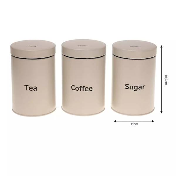 KLAUSBERG 3 POJEMNIKI KUCHENNE BEŻOWE KB7452