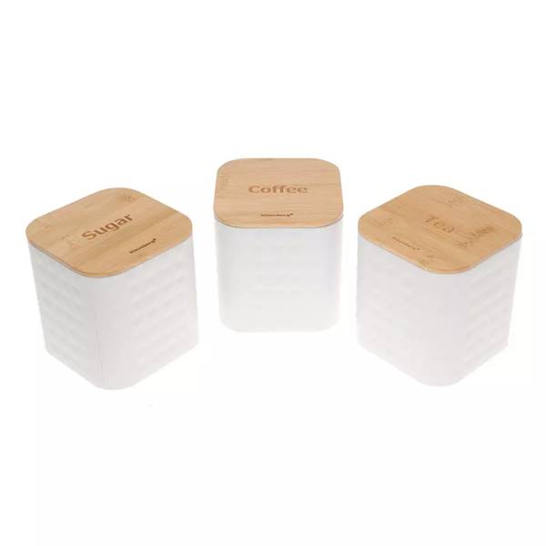 KLAUSBERG 3 POJEMNIKI KUCHENNE BIAŁE KB7485