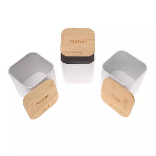 KLAUSBERG 3 POJEMNIKI KUCHENNE BIAŁE KB7485