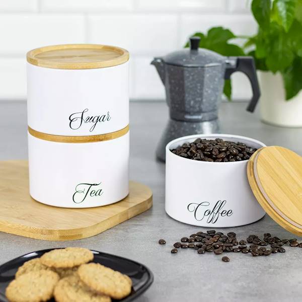 KLAUSBERG 3 POJEMNIKI KUCHENNE BIAŁE KB7507