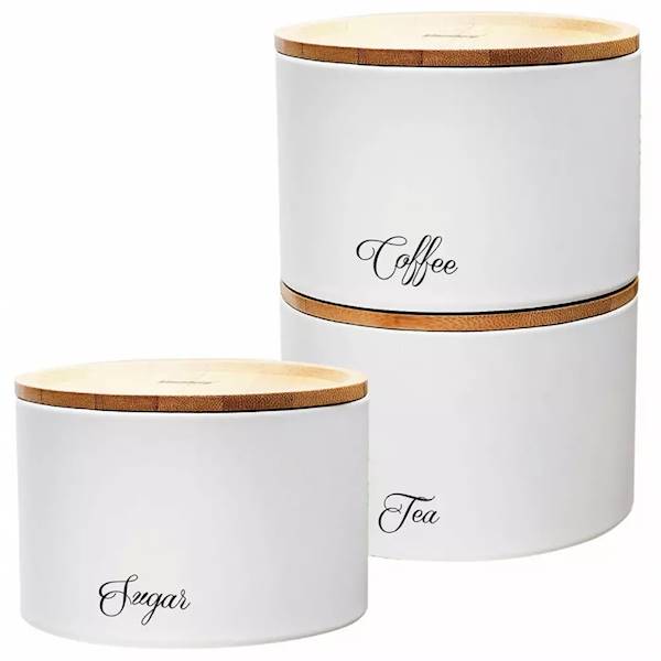 KLAUSBERG 3 POJEMNIKI KUCHENNE BIAŁE KB7507