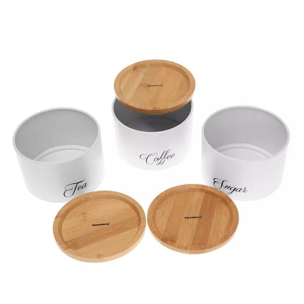 KLAUSBERG 3 POJEMNIKI KUCHENNE BIAŁE KB7507