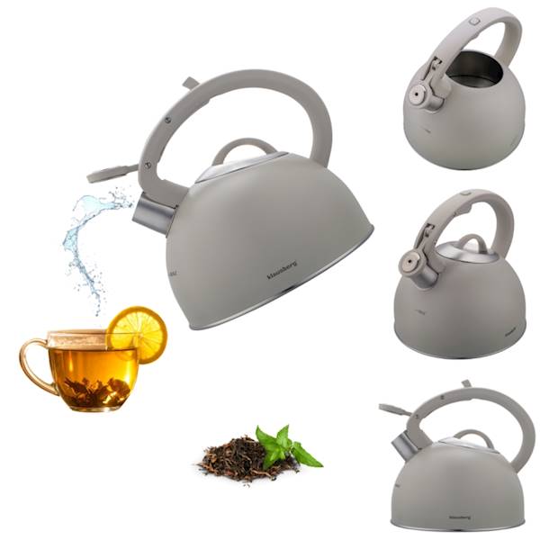 KINGHOFF CZAJNIK 1,8L KB7912 POPIELATY