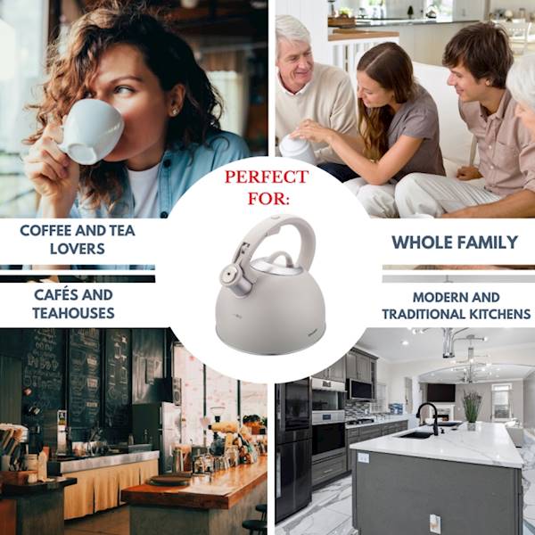 KINGHOFF CZAJNIK 1,8L KB7912 POPIELATY