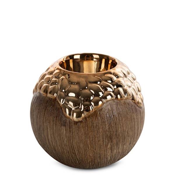 EU.ŚWIECZ. NEVIA/ŚWI/01 11x11x10cm 477895 BRĄZ+ZŁ.