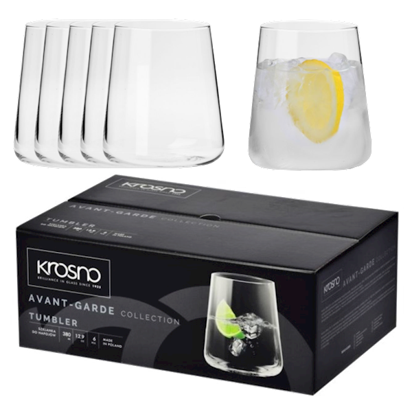 KROSNO AVANT-GARDE KPL.6 SZKLANEK NISKICH 380ml