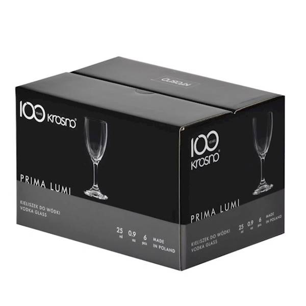 KROSNO PRIMA LUMI 6 KIELISZKÓW DO WÓDKI 35ml
