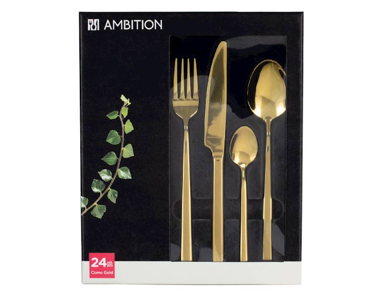 AMBITION COMO GOLD 24 SZTUĆCE ZŁOTE 83935