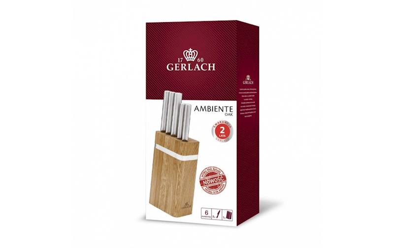 GERLACH KPL.5 NOŻY W BLOKU - 997M AMBIENTE OAK