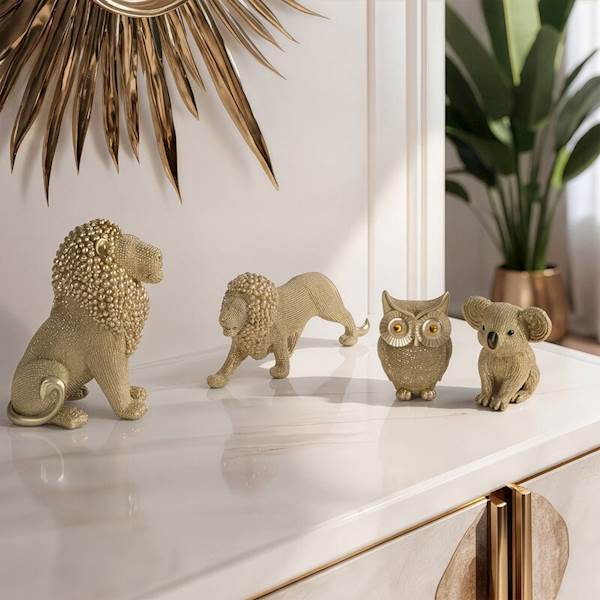 FIGURKA ELDO/1/FIG/56 15x9x18cm 485011 LEW SREBRNY EUROFIRANY