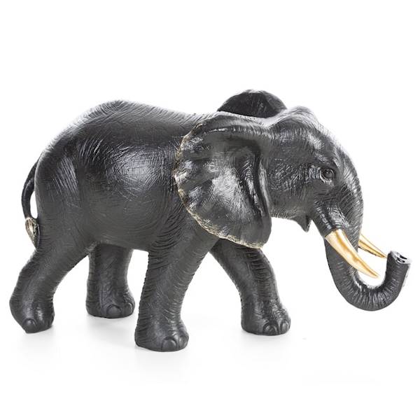 FIGURKA OLI/FIG/01 39x15x24cm 485015 SŁOŃ CZARNY EUROFIRANY