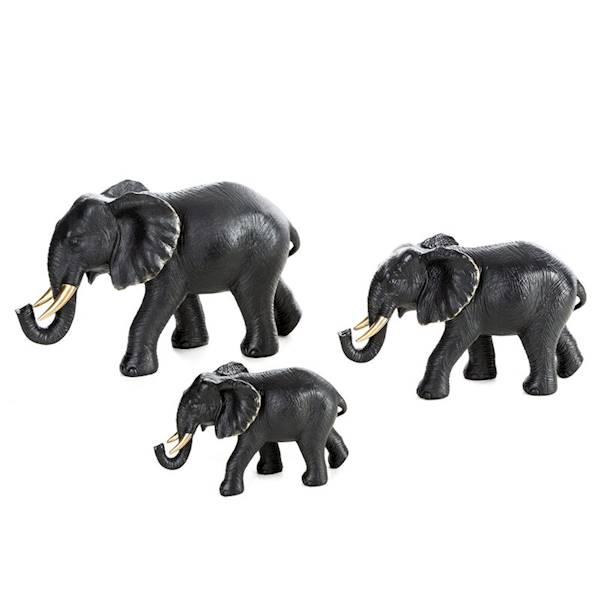 FIGURKA OLI/FIG/02 30x11x18cm 485016 SŁOŃ CZARNY EUROFIRANY